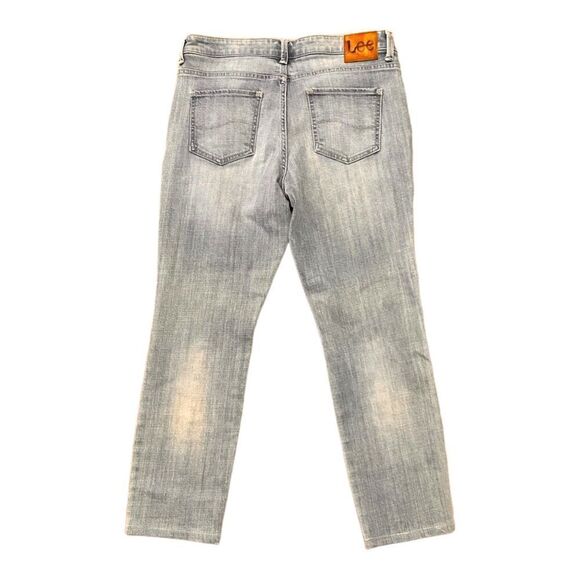 LEE Y2K Vintage Jeans Front Seam Light Wash Relaxed Zip Levi’s Pants Women 10 - Picture 3 of 9